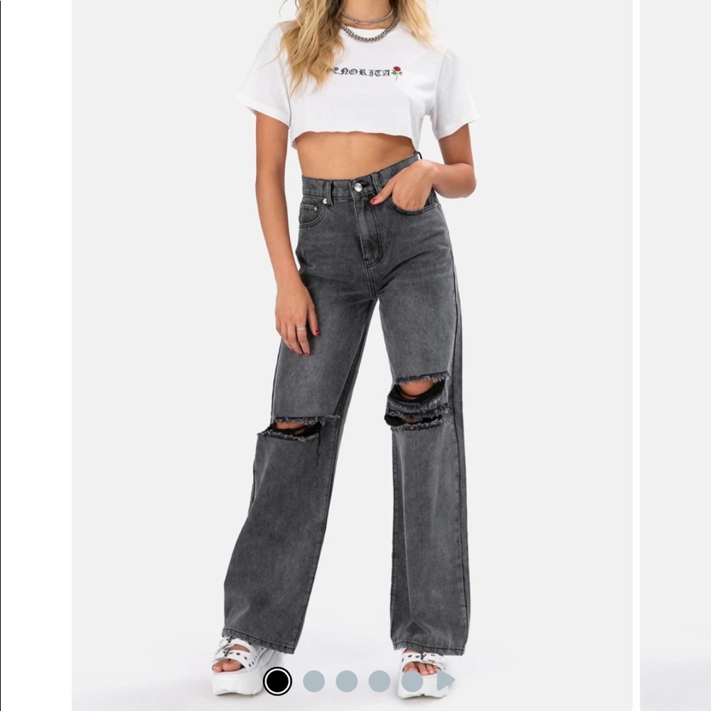 adika blaine ripped jeans Black Size 28
